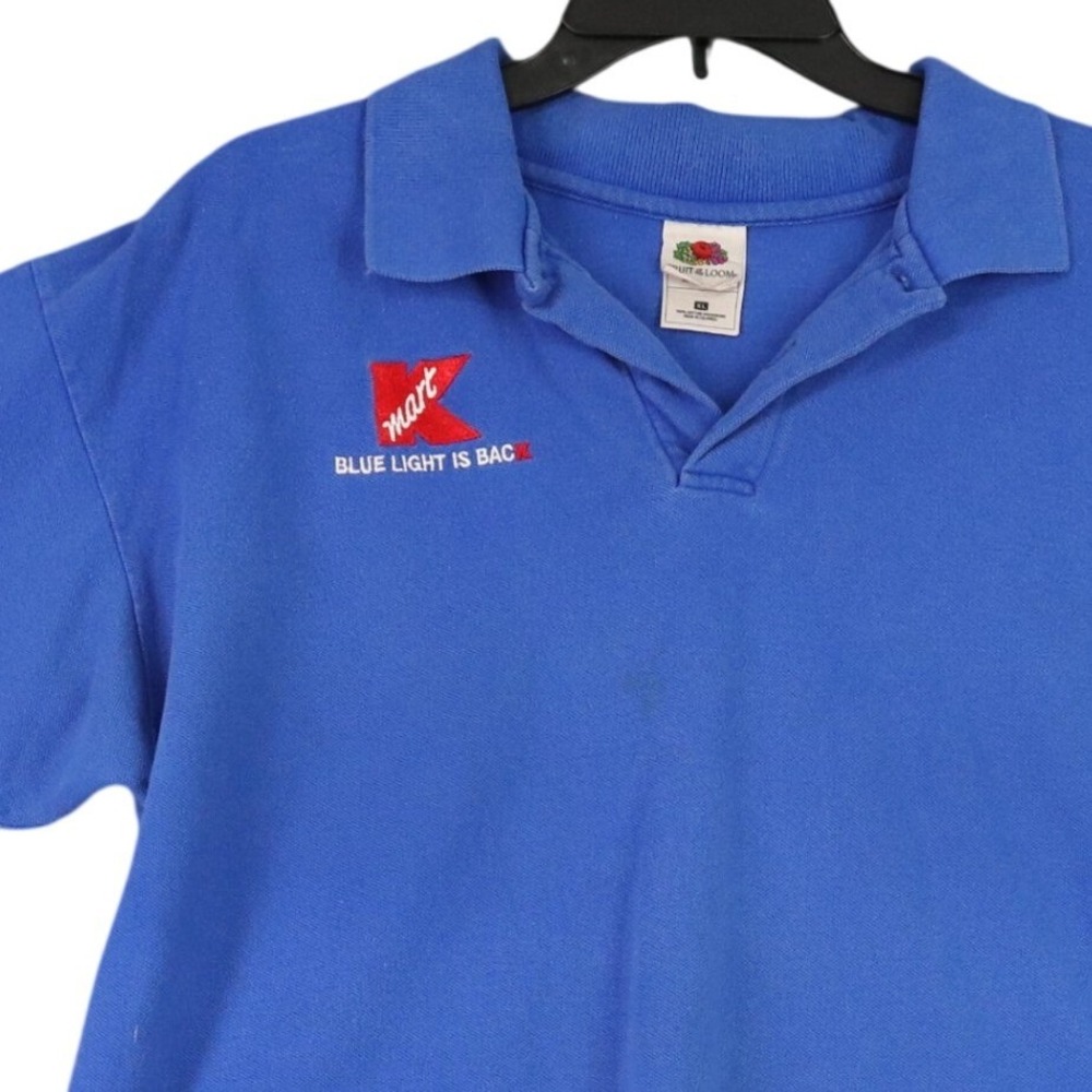 Vintage Y2K Kmart Blue Light Is Back Polo Shirt Mens XL Employee Uniform
